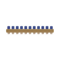 Коллектор Icma с регулирующими вентилями 1" 11 выходов №1105 (Blue) (871105PT0512)
