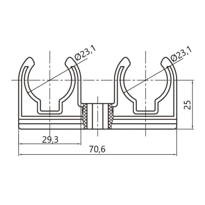 Кріплення PPR Thermo Alliance 20 подвійний (К220)