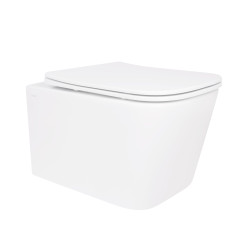 Унітаз підвісний Qtap Crow безобідковий з сідінням Soft-close QT05335171W (QT05335171W)