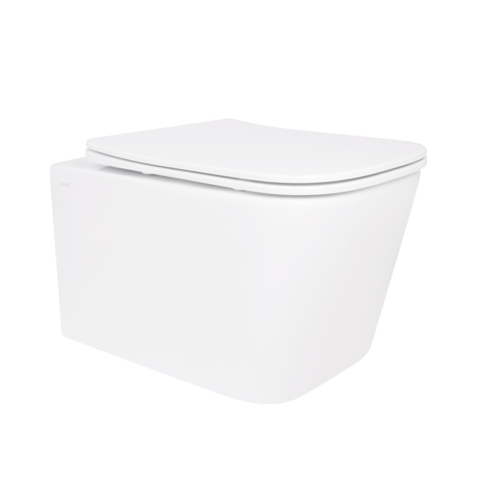 Унітаз підвісний Qtap Crow безобідковий з сідінням Soft-close QT05335171W (QT05335171W)