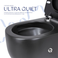 Унітаз підвісний Qtap Taurus безободковий з сидінням Soft-close QT2433084EUQMB (QT2433084EUQMB)