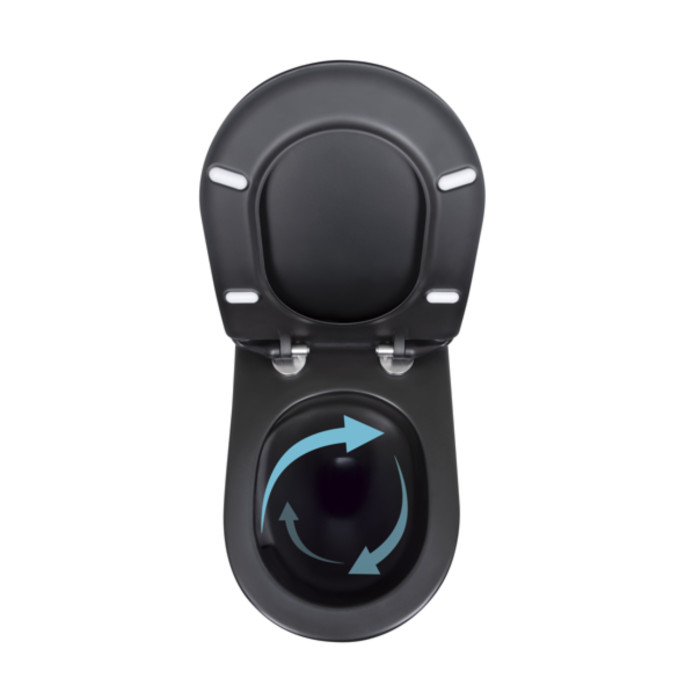 Унітаз підвісний Qtap Taurus безободковий з сидінням Soft-close QT2433084EUQMB (QT2433084EUQMB)