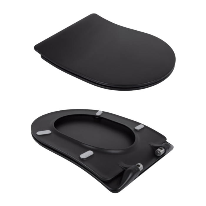 Унітаз підвісний Qtap Taurus безободковий з сидінням Soft-close QT2433084EUQMB (QT2433084EUQMB)