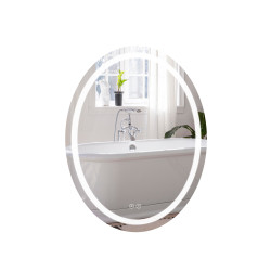 Дзеркало Qtap Mideya 500х700 з LED-підсвічуванням Touch, з антизапотіванням, димером, рег. яскравості QT2078NCR5070W (QT2078NCR5070W)