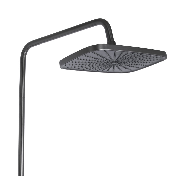 Душова система універсальна Qtap Gemini на три споживача (з виливом) QTGEM111GMB45688 Gunmetal Black PVD (QTGEM111GMB45688)