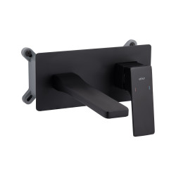 Змішувач для раковини Qtap Gemini прихованого монтажу QTGEM273BLM45694 Black Matt (QTGEM273BLM45694)