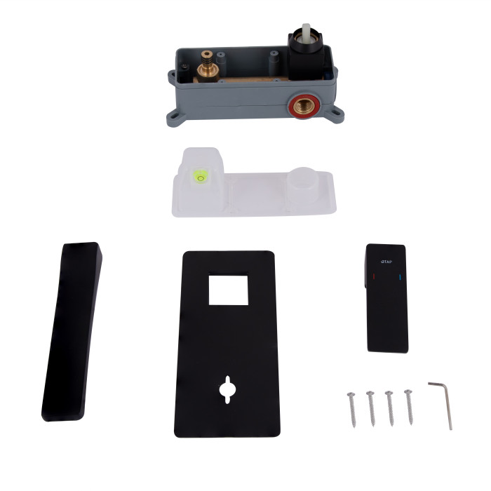 Змішувач для раковини Qtap Gemini прихованого монтажу QTGEM273BLM45694 Black Matt (QTGEM273BLM45694)