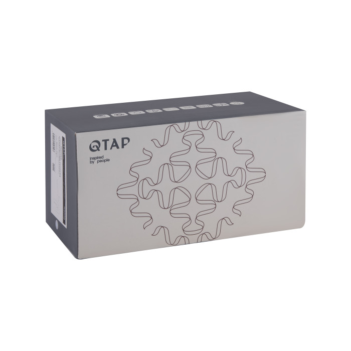 Змішувач для раковини Qtap Gemini прихованого монтажу QTGEM273BLM45694 Black Matt (QTGEM273BLM45694)