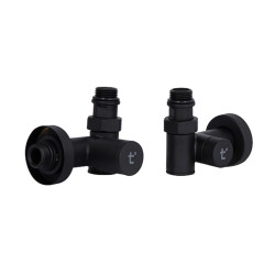 Комплект кранів Thermo Alliance Standart 1/2" чорний, для рушникосушарки кутовий SF395W15HEB (SF395W15HEB)