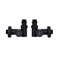 Комплект кранів Thermo Alliance Standart 1/2" чорний, для рушникосушарки кутовий SF395W15HEB (SF395W15HEB)