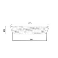 Лійка для верхнього душу Qtap Hlavova 300x200 мм прямокутна QTHLA107BLM45783 Black Matt (QTHLA107BLM45783)