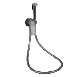 Набор для гігієнічного душу Qtap Slavonice округлий QTSLA262GMB45916 Gunmetal Black PVD (QTSLA262GMB45916)