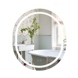 Дзеркало Qtap Gemini 800х700 з LED-підсвічуванням Touch, з антизапотіванням, з димером, рег. темп. кольору (3000-6500K) Reverse QT2578R8070 (QT2578R8070)