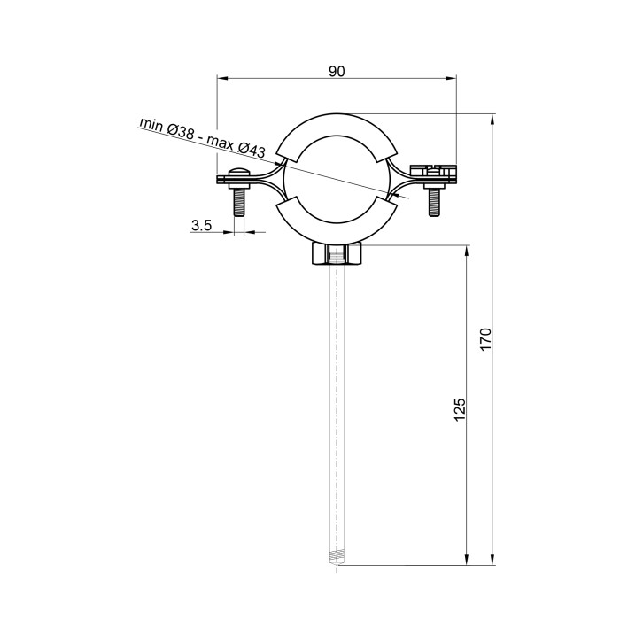 Хомут Thermo Alliance Forte 11/4" (D38-43 мм) SF10032 (SF10032)