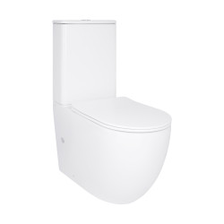 Унітаз підлоговий Qtap Robin New Ultra Quiet безобідковий з сидінням Soft-close WHITE QT13226083AW (QT13226083AW)