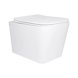 Унітаз підвісний Qtap Tern Ultra Quiet безобідковий з сидінням Soft-close WHITE QT17332303AW (QT17332303AW)