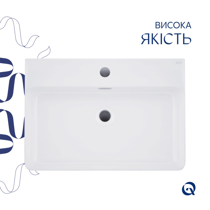 Раковина Qtap Nando LT 610х420х140 White QT12116146W (QT12116146W)