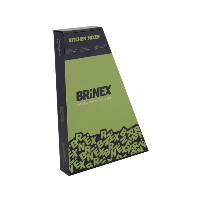 Змішувач для кухні U-образний Brinex Pure 015F U-образний  Graphite BRIPUR015FGRP (BRIPUR015FGRP)