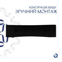 Комплект Qtap Nando LT: Раковина підвісна прамокутна 500х420х130 мм Matt Black + Донний клапан PU03O (QT12112173SMBMBN47322)