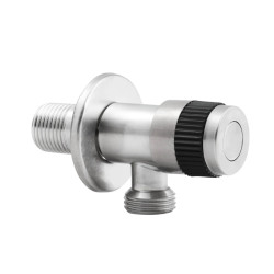 Кран кутовий Thermo Alliance Standart 1/2"ЗЗ нерж., з керам. буксою TAS345W1515SS (TAS345W1515SS)