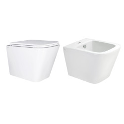 Комплект Qtap Tern 2 в 1: унітаз підвісний Ultra Quiet + біде підвісне (QT1733052EUQW47437)