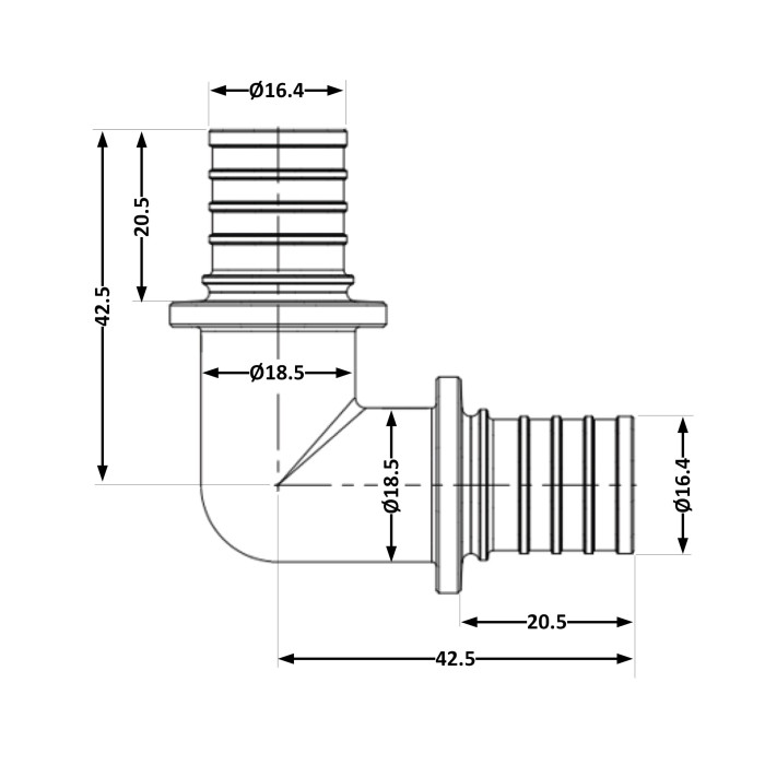 Кут натяжний Icma №1035 d25х3,5 851035GW05 (851035GW05)