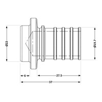Заглушка натяжна Icma №1042 d25х3,5 851042GX05 (851042GX05)