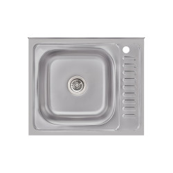 Кухонна мийка Brinex 6050-L 0,6 мм Satin (BRIN6050LSAT06) (BRIN6050LSAT06)