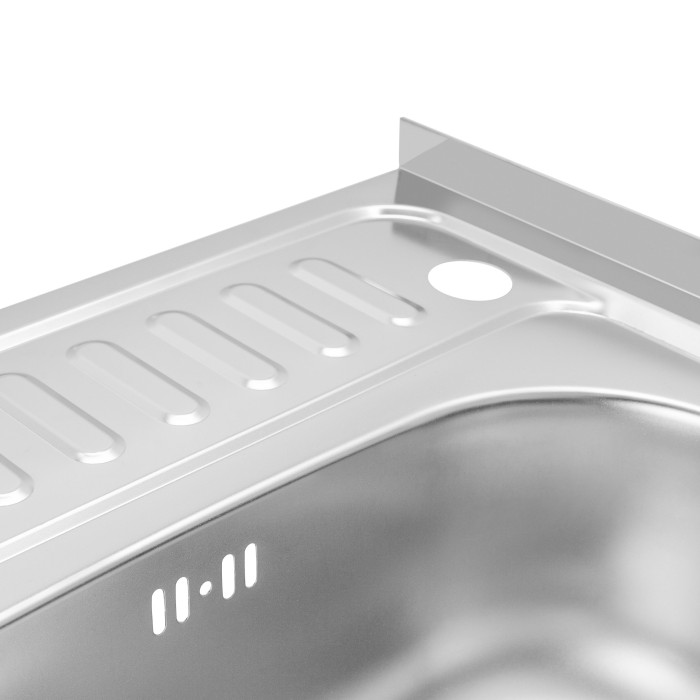 Кухонна мийка Brinex 6050-L 0,6 мм Satin (BRIN6050LSAT06) (BRIN6050LSAT06)