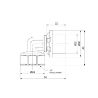 Кутик прес Icma 20х1/2" ВР №405 (81405ADBQ06)
