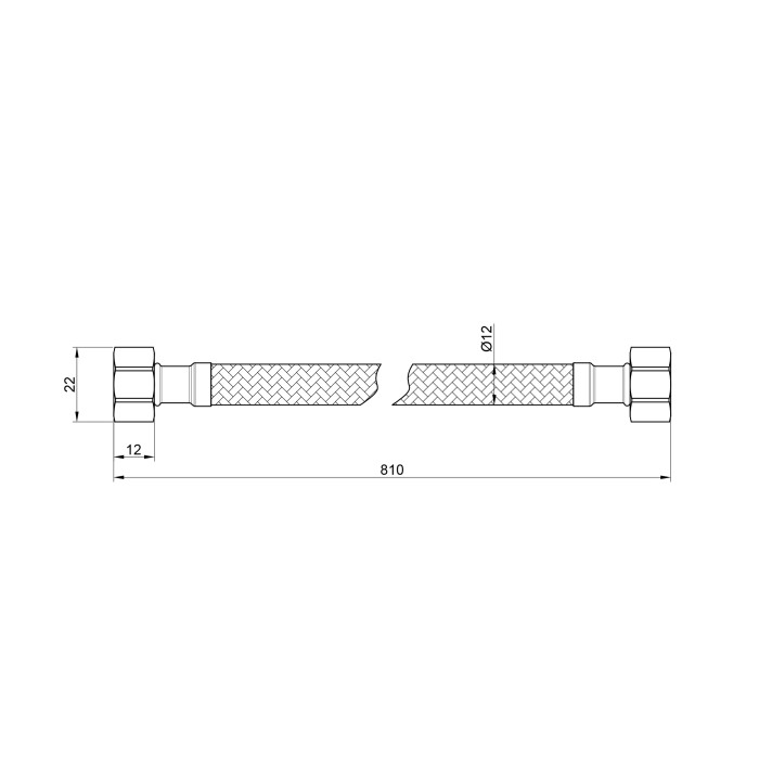 Гибкая подводка для воды SD Plus 80 см ГГ SD397W80 (SD397W80)