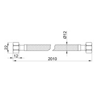 Гибкая подводка для воды SD Plus 200 см ГГ SD397W200 (SD397W200)