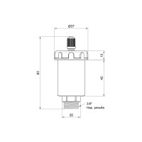 Воздухоотводчик автоматический Icma 3/8" №709 (82709AC05)