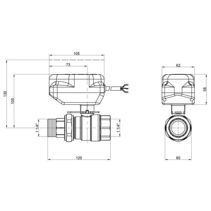 Кран кульовий зонний Icma 1" 1/4 №341 (82341AG0553)