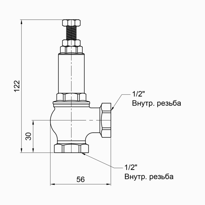 Запобіжний клапан Icma 1/2" ВР №254 (91254AD05)