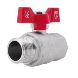 Кран шаровой SD Forte 1" ВЗ для воды (бабочка) SF607W25 (SF607W25)