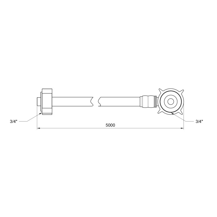 Шланг залив SD Plus для пральної машини 500 см SD095W500 (SD095W500)