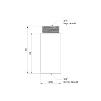Подовжувач SD Plus 60х3/4" хром SD1302060 (SD1302060)