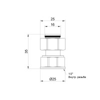 Перехідник обтискний SD Plus 16х1/2" ВР SD153W1615 (SD153W1615)