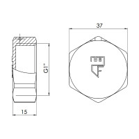 Заглушка SD Forte 1" ВР SF35225 (SF35225)
