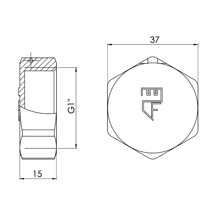 Заглушка SD Forte 1" ВР SF35225 (SF35225)