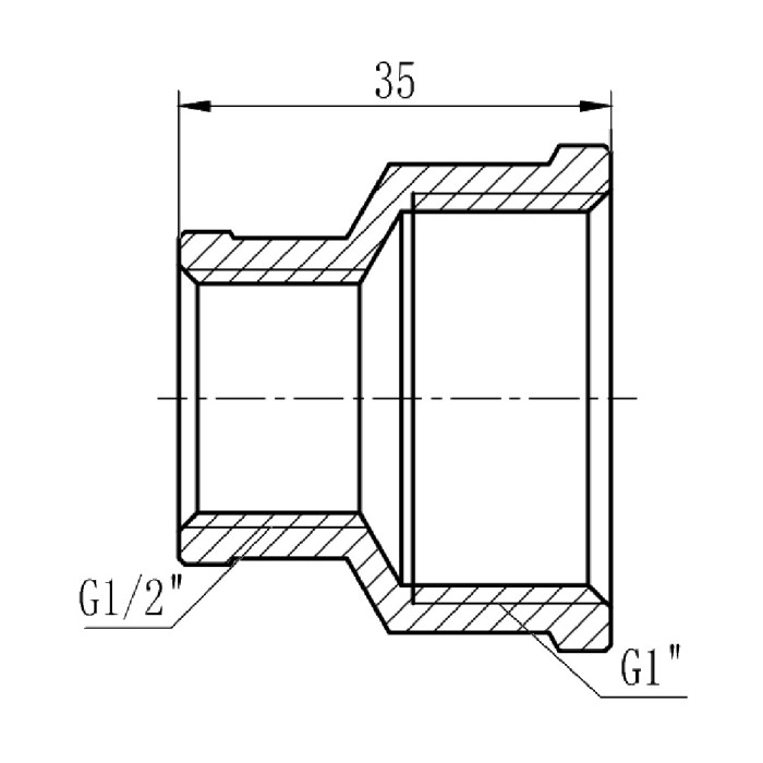 Муфта редукционная SD Forte 1"х1/2" ВР SF3572515 (SF3572515)