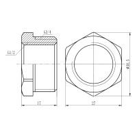 Футорка SD Forte 1/2"х3/4" ЗВ SF3742015 (SF3742015)