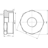 Футорка SD Forte 2"х3/4" ЗВ SF3745020 (SF3745020)