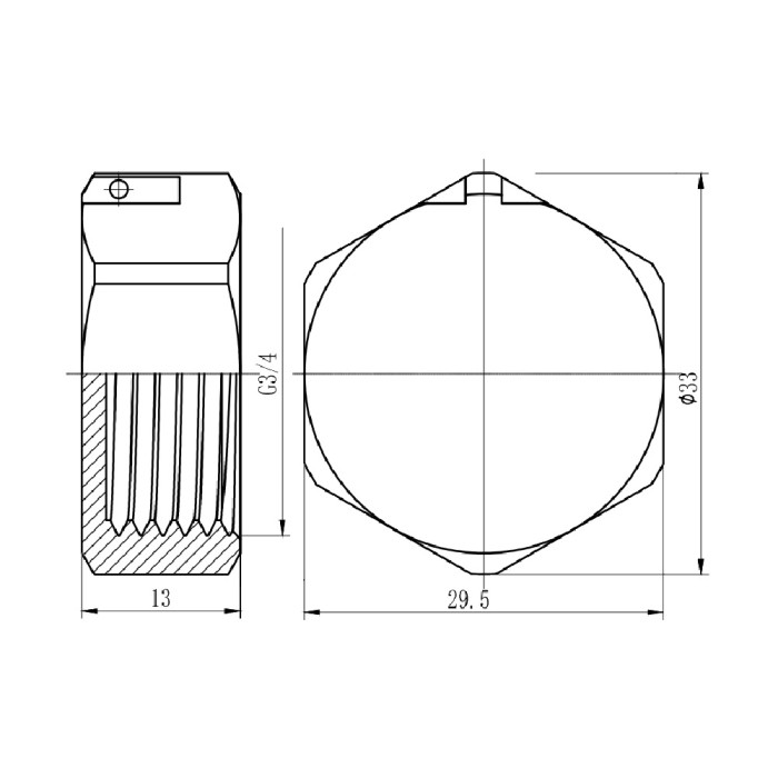 Заглушка SD Forte 3/4" ВР хром SF352H20 (SF352H20)