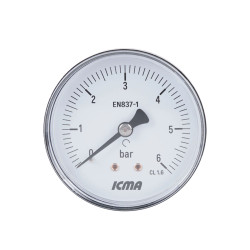 Манометр Icma 1/4" 0-6 бар, заднє підключення №243 (91243AB06)