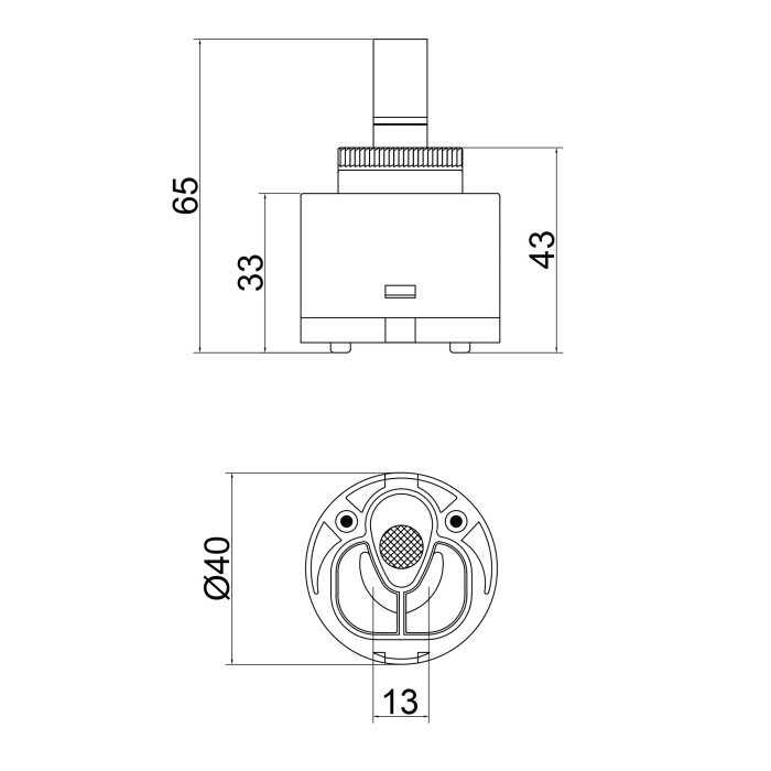 Картридж для змішувача Qtap Spojeni 40 мм QT40MM (QT40MM)
