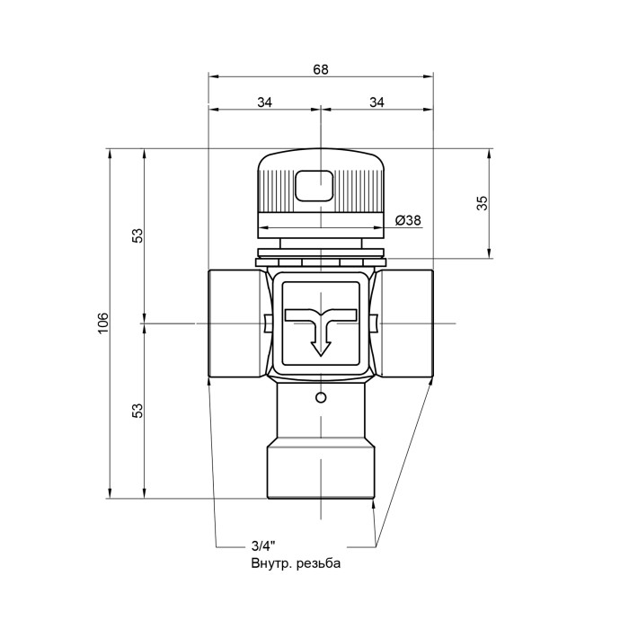 Змішувач термостатичний Icma 3/4" №149 (90149AE05)