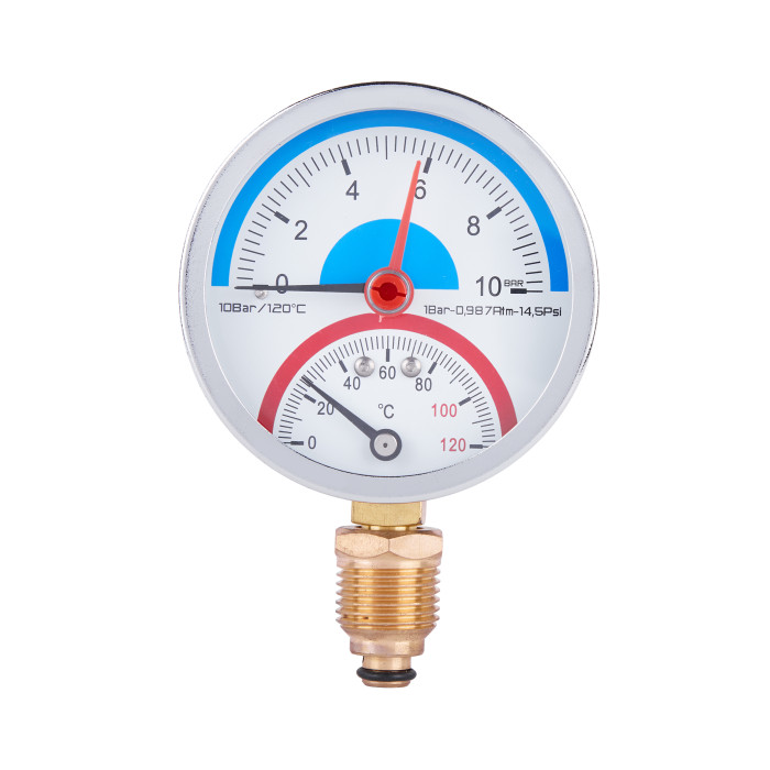 Термоманометр SD Plus 80 мм 1/2", нижнє підмикання SD17210B (SD17210B)