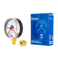 Термоманометр SD Plus 80 мм 1/2", нижнє підмикання SD17210B (SD17210B)